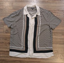 2023 Express Retro Stripe Viscose Shirt Mens ...