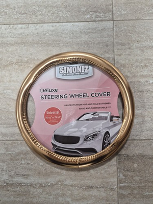 #ad #ad Simoniz Deluxe Rose Gold Steering Wheel Cover Universal 14.5quot;–15.5quot; New in... $11.04