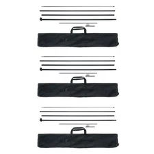 Feather Flag Pole Kit 3 Packs Swooper Flag Pole 16.3 ft with Ground Stakes