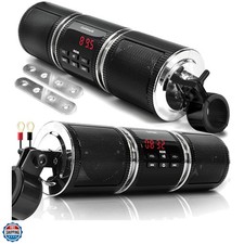 Motorcycle Speakers Bluetooth, Waterproof Motorcycle Audio System Built-in Am...