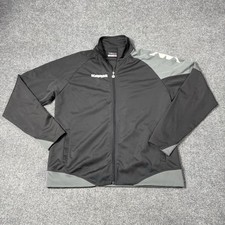 Kappa Track Jacket Mens XL Black Gray Full Zi...