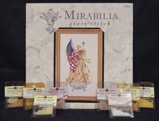 Mirabilia MD-62 The Lady of the Flag - Corbett Cross Stitch Pattern Beads NEW