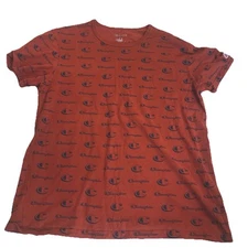 Champion Men's Size Large Powerblend Big C All Over Logo Short Sleeve Shirt