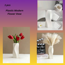 Plastic Modern Flower Vase Unbreakable Vase for Bedroom Living Room Decor