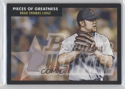 2007 Bowman Heritage Pieces of Greatness Black 26/52 Brad Lidge #PG-BL 0a1