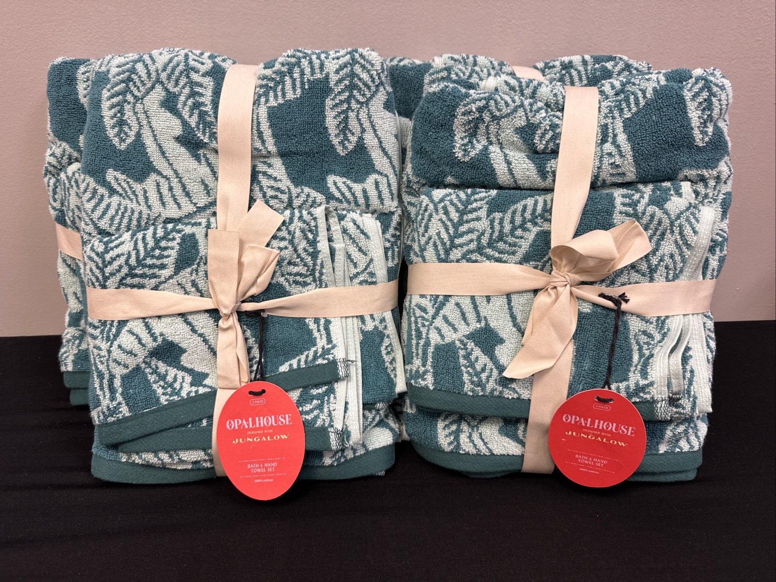 4X 2pc Paradise Bath & Hand Towel Set Green - Opalhouse with Jungalow