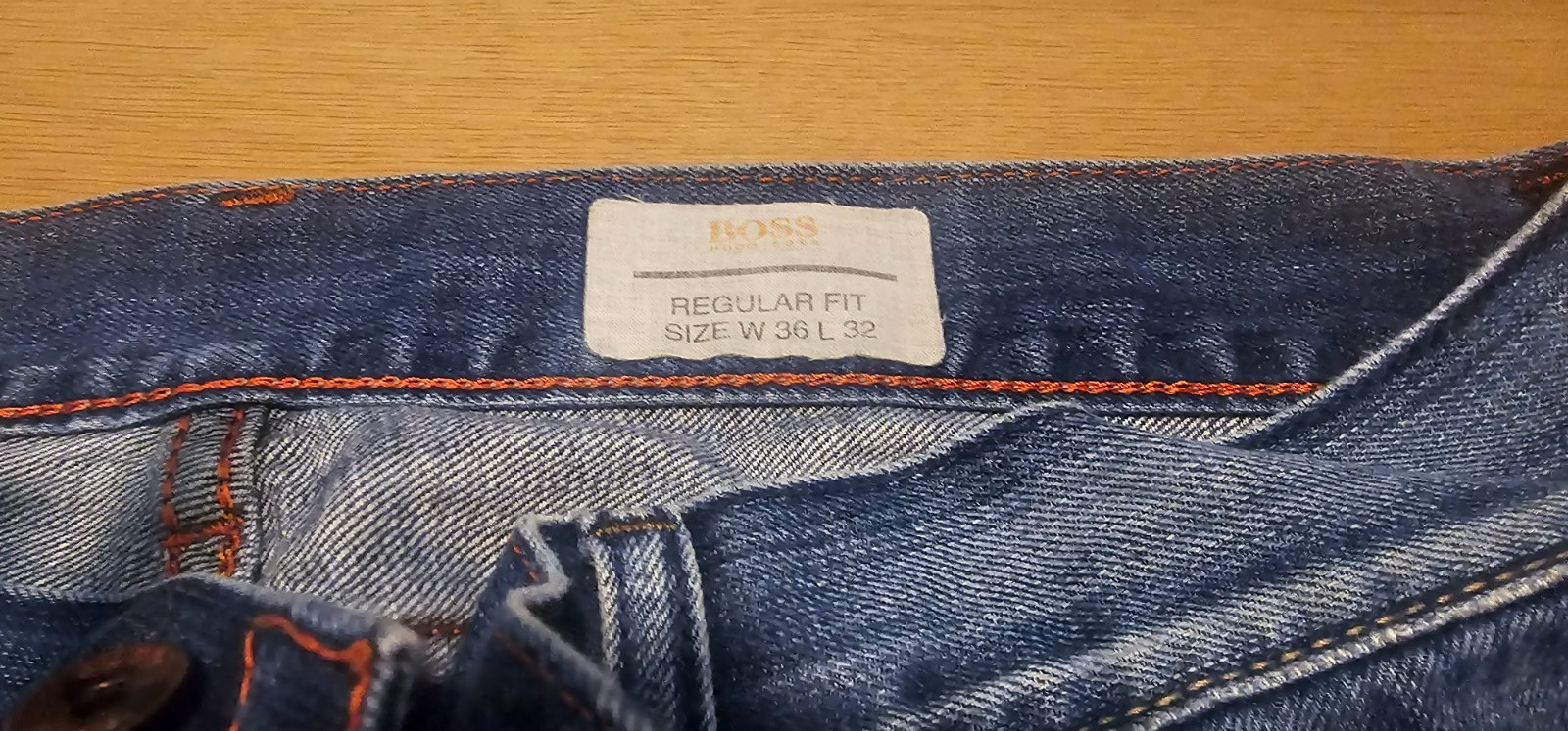Hugo Boss Mens Jeans 36x32 Blue Regular Straight  Denim thumbnail 7
