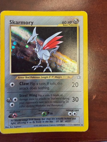 2000 POKEMON NEO GENESIS EN-UNLIMITED HOLO RARE #13/111 SKARMORY LP