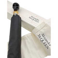 Alexander McQueen Black Skull Handle Umbrella Brand New in Box
