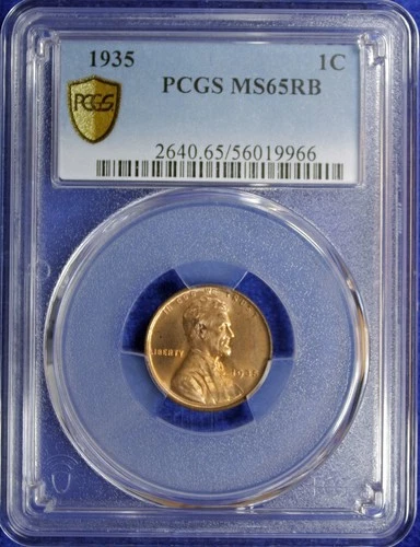 1935 1C PCGS MS 65 RB Lincoln Wheat Cent (2532419)