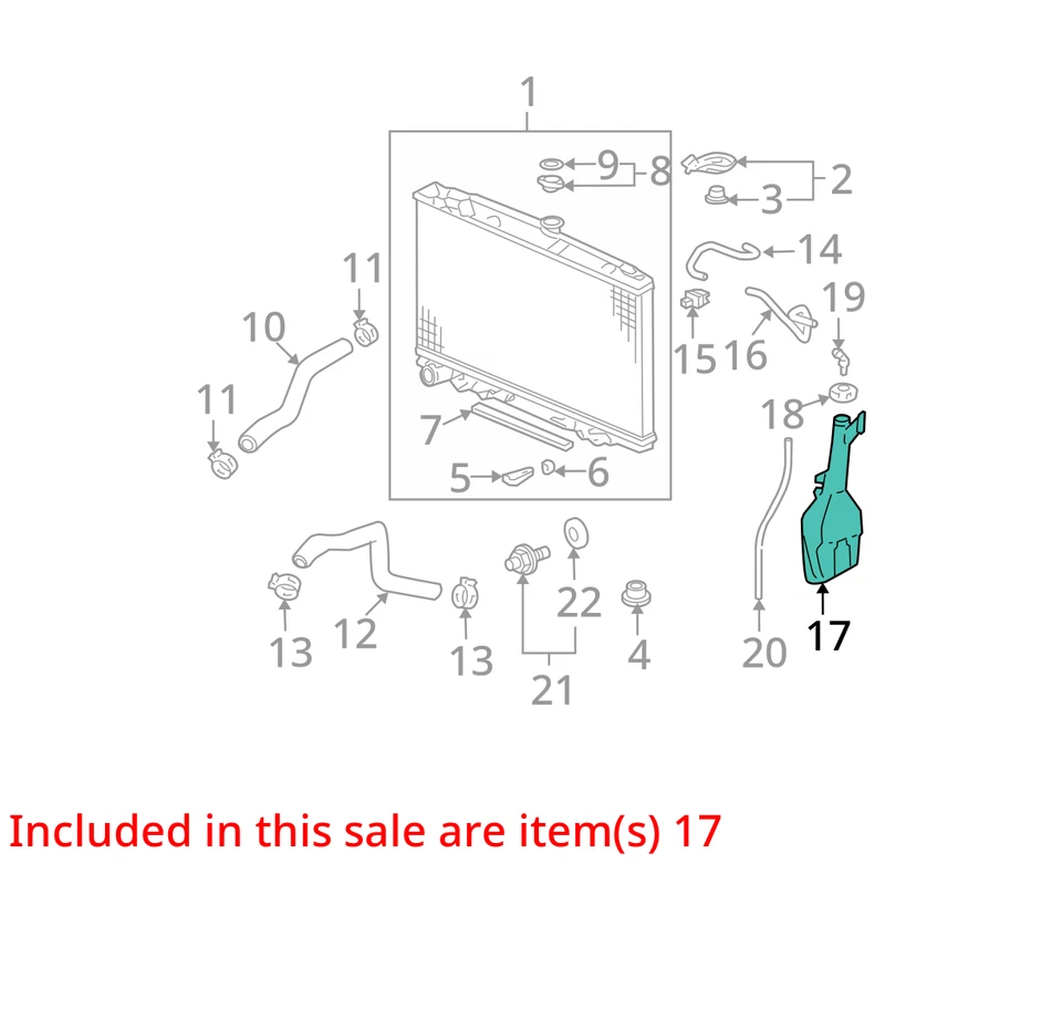 Acura MDX 2011 botella de desbordamiento de refrigerante fabricante de equipos originales 147 k millas - LKQ416354602 Foto 4 de 4