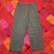Vintage OG 107 Fatigue Trousers Pants Men 29x25 70s US Army Green Sateen Cotton