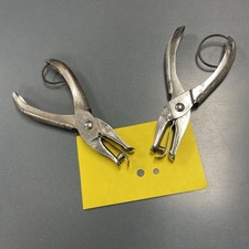 VTG McGill M.P. Co. Handheld Single Paper Hole Punch Lot of 2 Sizes USA