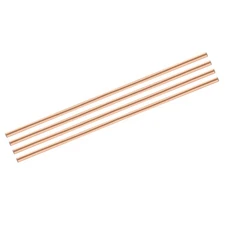 4 Pack Pure Copper Round Rod 5mm/0.2 Inch Dia 13 Inch Length Copper Rod