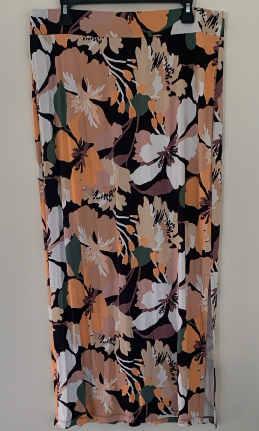 Liz Claiborne Multicolor Floral Straight Pencil Midi Skirt L Women