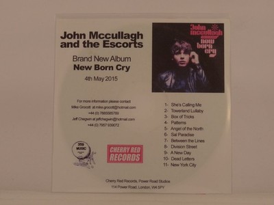JOHN MCCULLAGH AND THE ESCORTS NEW BORN CITY (150) 11 Track Promo CD Album inclu