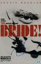 Jessie Buckley Signed The Bride Frankenstein 11x17 Photo Poster BAS COA