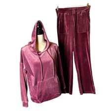 Velvet Lounge Set Hoodie and Pants Athleisure Outfit Comfy Tracksuit 2 Piece