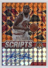 2020-21 Panini Mosaic Scripts Orange Prizm John Salmons #SC-JSA Auto qf8