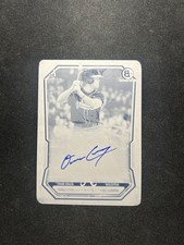2026 Bowman Baseball Owen Carey Cyan Printing Plate 1/1 Auto #CPA-OC