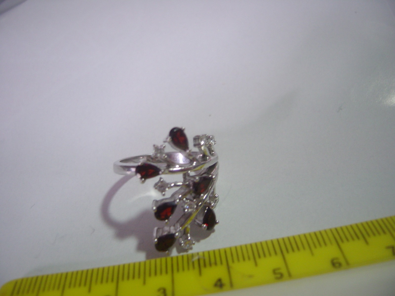 superb Solid Silver chunky large Ring-natural pyr… - image 11