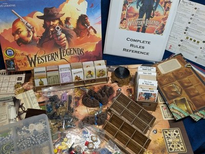 Western Legends Wild West Board Game COMPLETE with All 5 Expansions 3D Extras