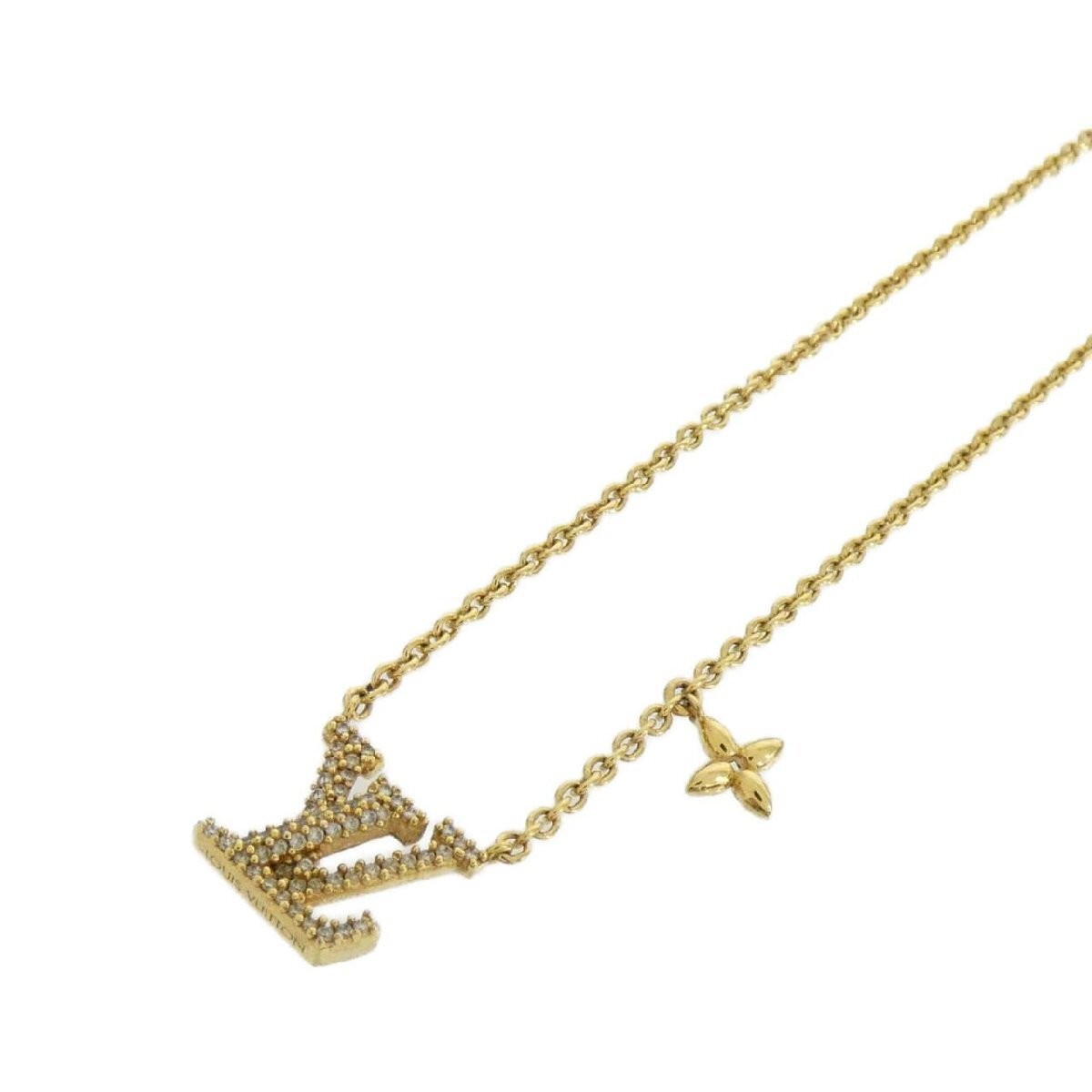 LOUIS VUITTON LV Iconic Necklace M00596 Gold 41.5-46.5cm Used