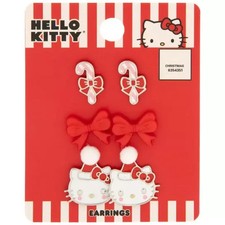 Festive Hello Kitty Christmas Theme Earrings