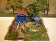 H0 Diorama HO 1:87 Garten Schrebergarten Fisc...
