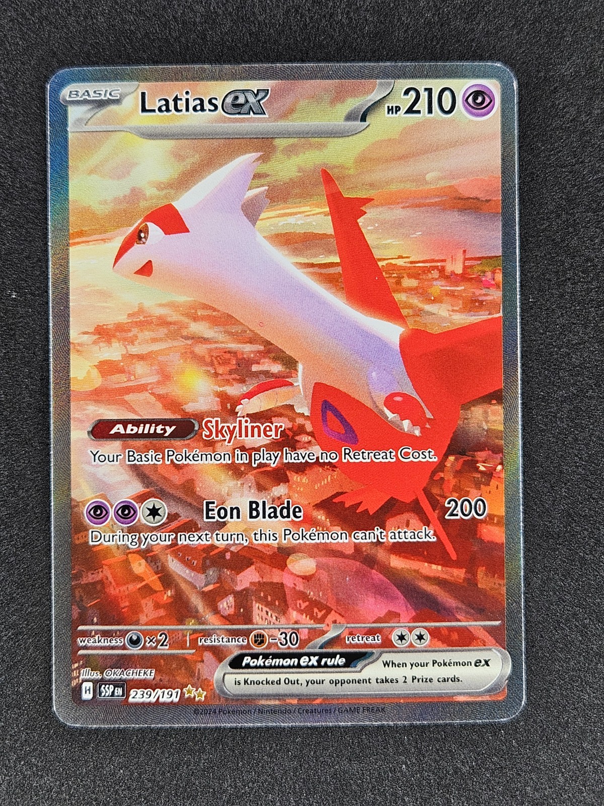 Latias ex SIR 239/191 SV Surging Sparks Special Illustration Pokemon Card NM