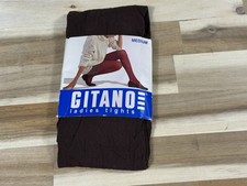   NEW  VTG  GITANO TIGHTS   Medium   Brown  Opaque   Lycra Spandex