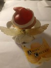 2001 Russ Berrie Angel Cheeks "Angel Wearing Santa Hat" Figurine with Gold Wings — photo 2