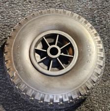 QTY 2 Black Wheel And Tire Assembly 8 Spoke 3.00-4 For Garden Wagon Trolley