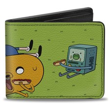 Image of Bi-Fold Wallet Adventure Time Jake Finn and BMO Hot Dog Picnic Scene (US IMPORT)