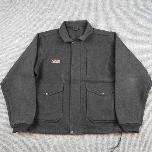 Filson, Vintage Filson Wool Ranger Bomber Jacket Mens XL Gray Tweed Full Zip Mackinaw