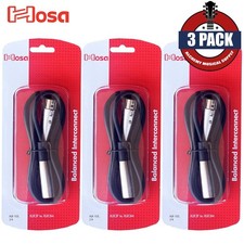3-PACK Hosa XLR-105 5FT XLR Male to XLR Female Balanced Interconnect Cable