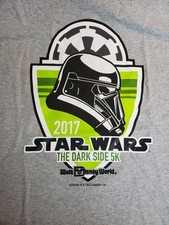 NEW 2XL 2017 Disney Star Wars Dark Side 5K Marathon Race TShirt