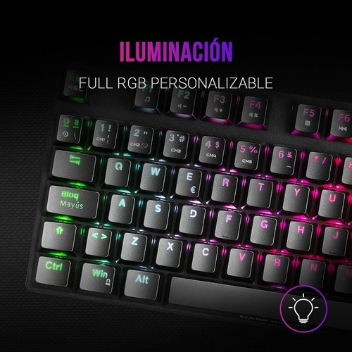 Mars Gaming MKREVOPROWBES Black, Mechanical RGB Gaming Keyboard, TKL+ NUM, Blue - Bild 5 von 5
