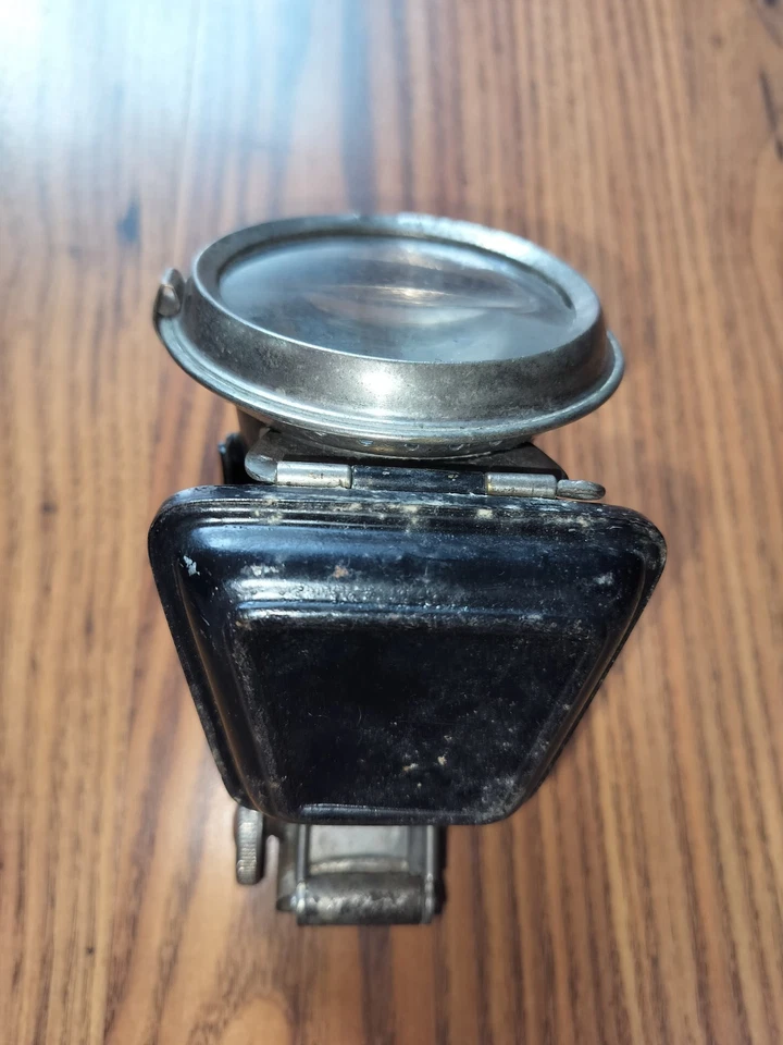 Joseph Lucas Silver King Birmingham Vintage Black Bicycle Lamp 513 - Image 4 of 4