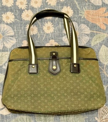 Authentic Louis Vuitton Mini Lin Canvas Cabas Mary Kate Monogram Top Handle Bag
