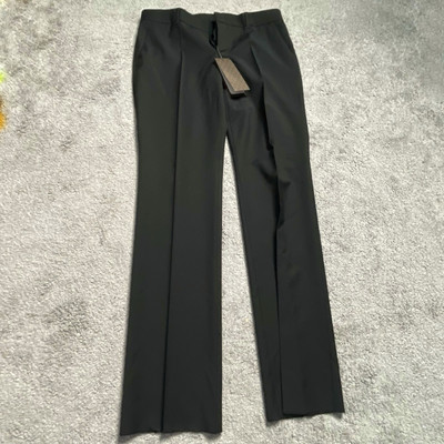 NWT Gucci Uniform Size 44 Black Wool Dress Pants Made In Bulgaria Hanger & Bag