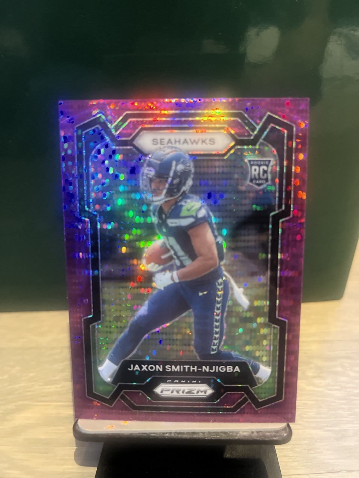 2023 Panini Prizm - Rookies Jaxon Smith-Njigba #390 Purple Pulsar Prizm (RC)
