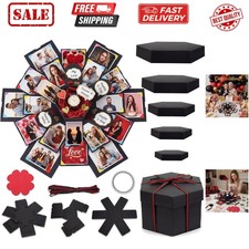 Explosion Gift Box, Handmade Exploding Photo Album Preassembled Surprise Pict...