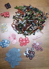 Axis  Allies 1942 WWII Board Game Figures Parts Chips Dice Ships Military