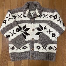 Made in Canada Wool Cowichan Sweater Thick Warm Size checkable Used