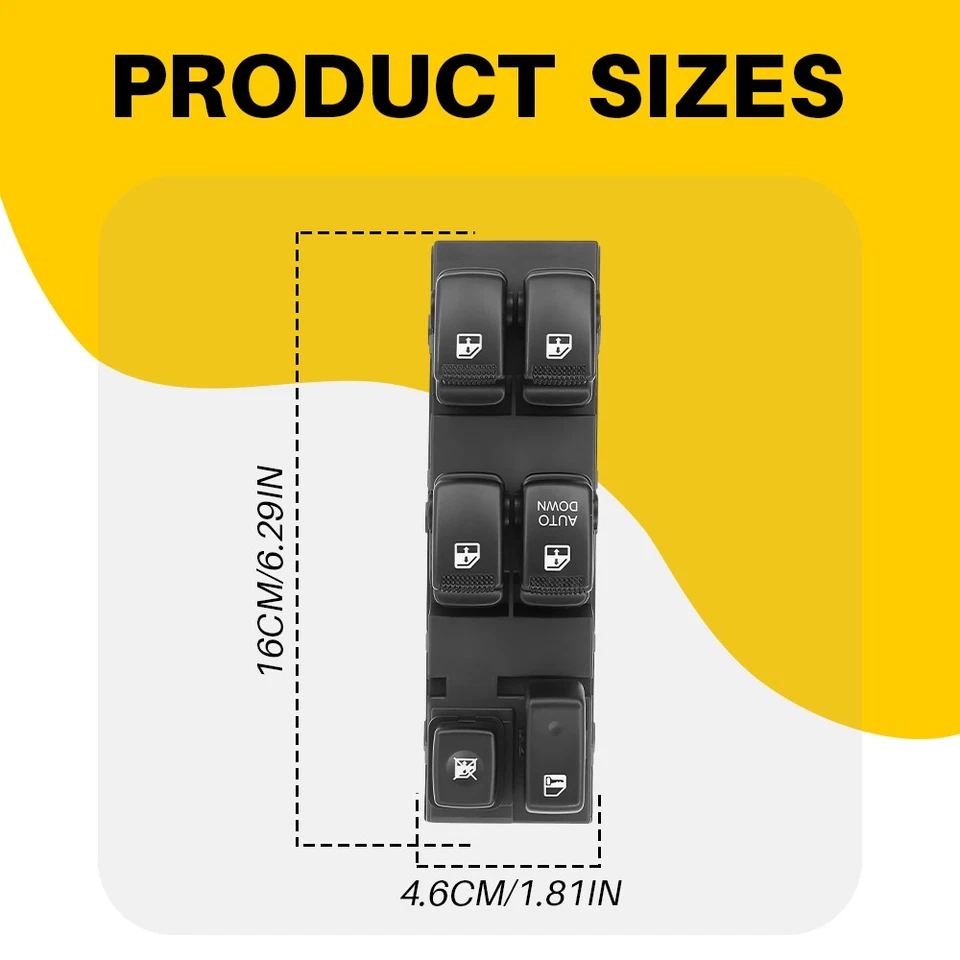 Interruptor de control de ventana eléctrica delantero izquierdo para Kia Sportage 2005-2009 Foto 3 de 4