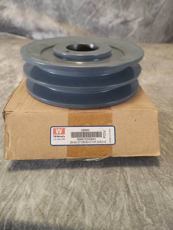 TB Woods 2BK60 V-Belt Pulley 2-Groove, For QT H Bushing, NEW $135+ in Grainger