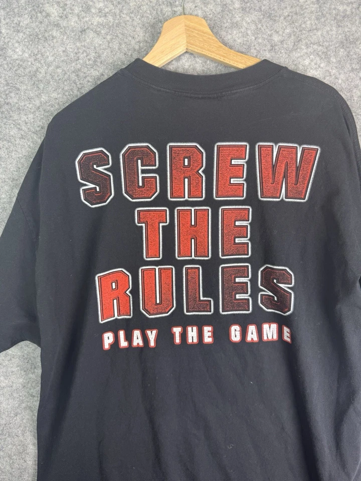 Vintage Wwe Tshirt Mens 2XL Wwf HHH Screw The Rules Attitude Era 90s Triple H - Image 4 of 4