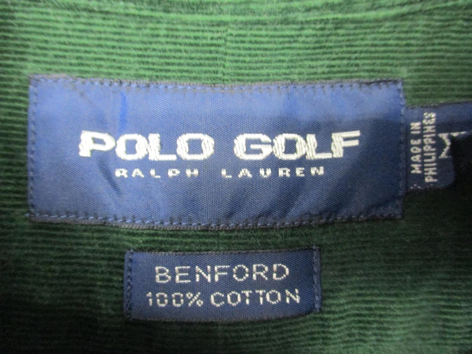 Polo Golf Ralph Lauren Shirt Mens 2XL Green Benford Corduroy Elbow Patch Pockets - Image 2 of 4