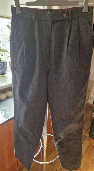 Women Fred Perry Trousers Black Cotton 36 / S / 44